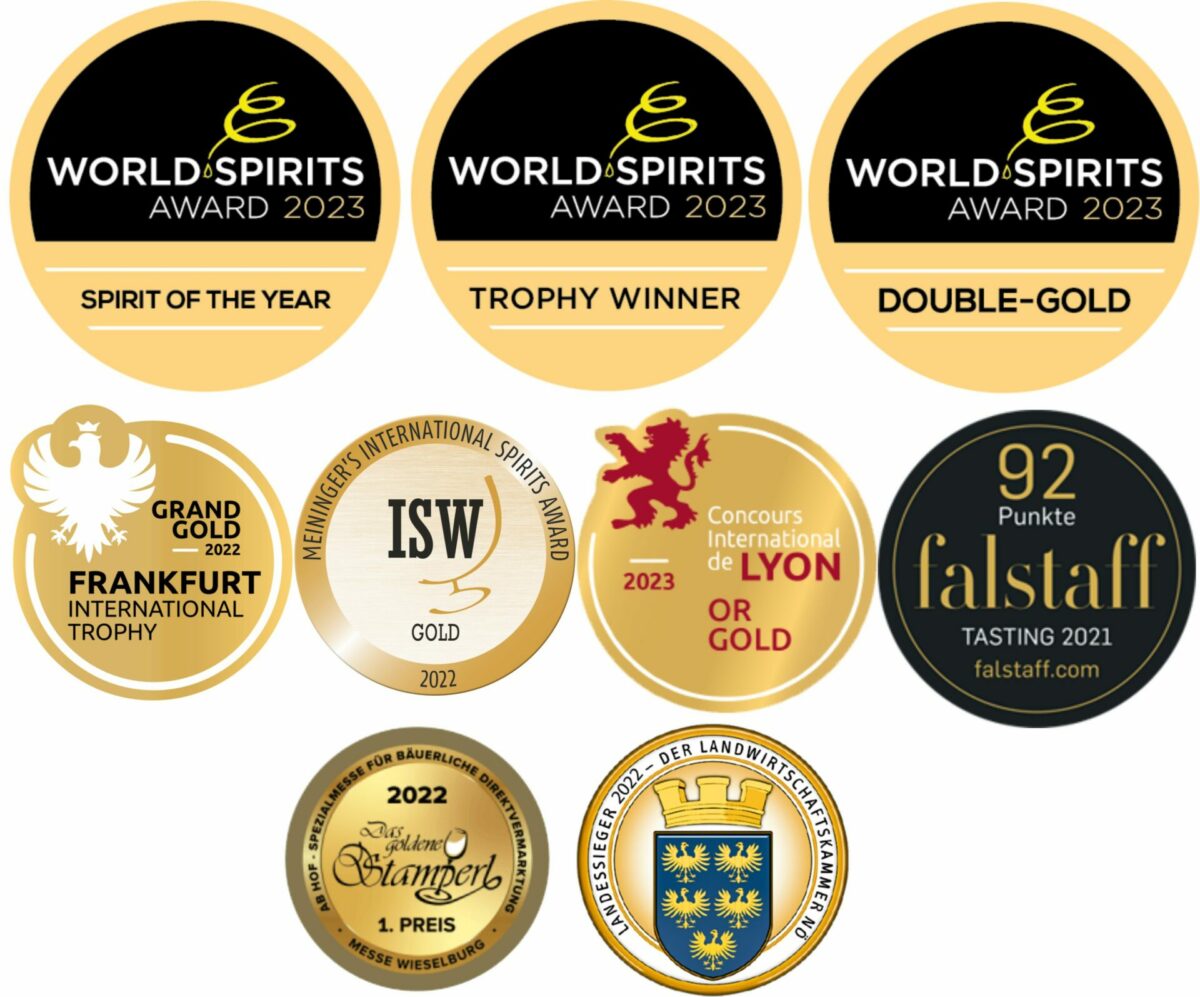 World Spirits Award 2023 - Trophy Winner 2023 - Sieger & Spirit of the Year - Doppel Gold - London dry Gin